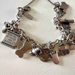James Avery Silver Charm Bracelet (Size Large) with 16 charms 🤍